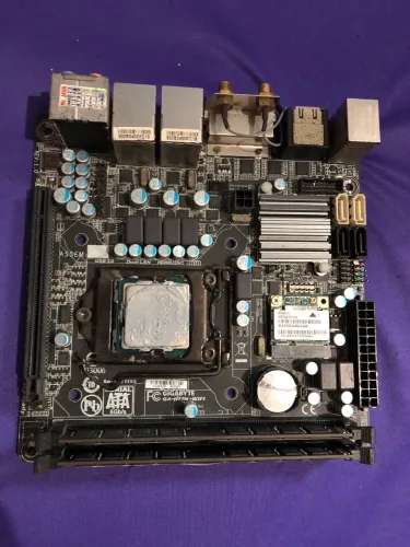 Placa mae mini itx + processador + memoria