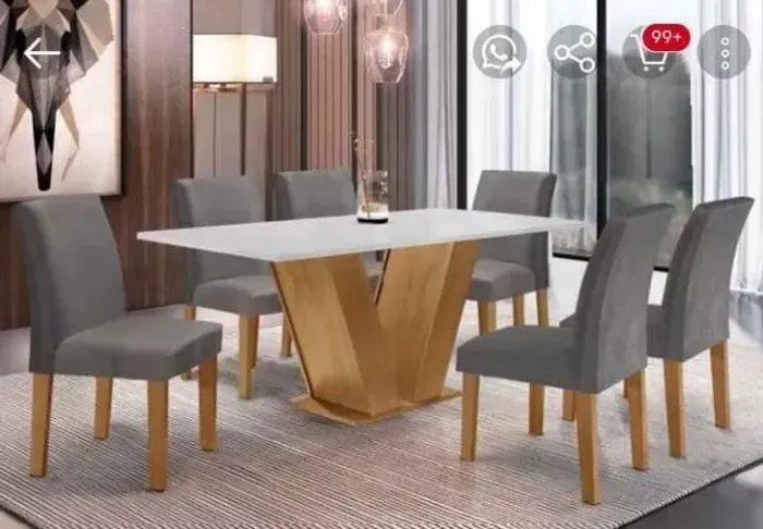 Mesa com 6 cadeiras