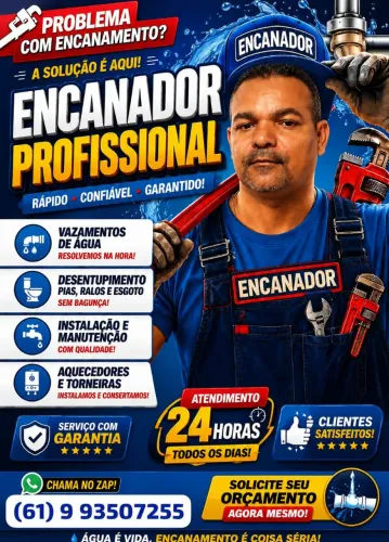Encanador disponível em Águas Lindas 