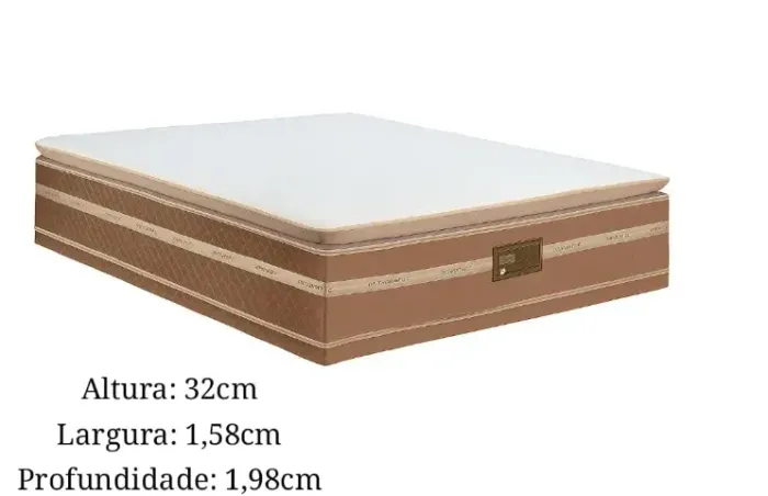 Colchão Queen Prime Plus 1,58m - Molas Ensacadas e Pillow com Espuma D33