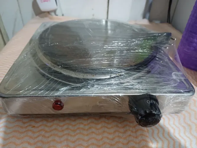 Cooktop elétrico de mesa 1 boca 1000w com controle de temperatura 