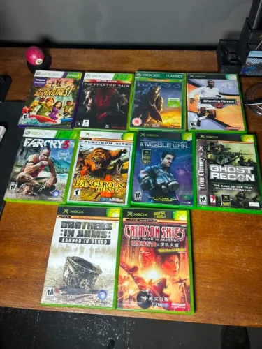 Lote 10 Jogos Xbox Classico e 360 Originais - Crimson Skies Edicao Asiatica Rara