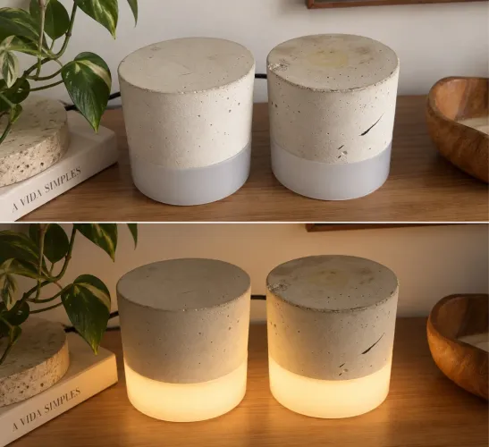 Dupla de luminárias de mesa decorativas