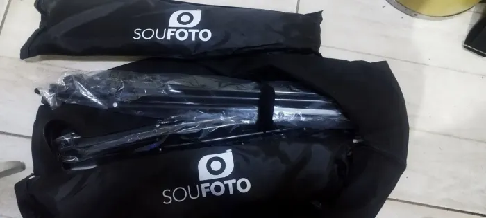 Para Estúdio 2 Kit soft box Quádruplo 50×70 +2 tripés 2m + 