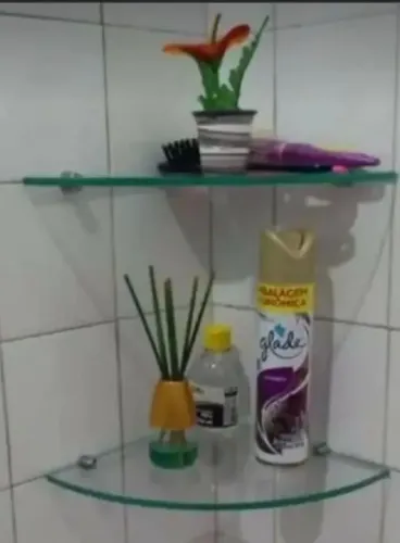 Imperdivel: Vendo kit com 2 cantoneiras de vidro para banheiro