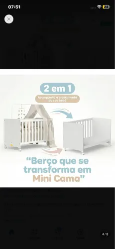 vendo berco americano vira cama