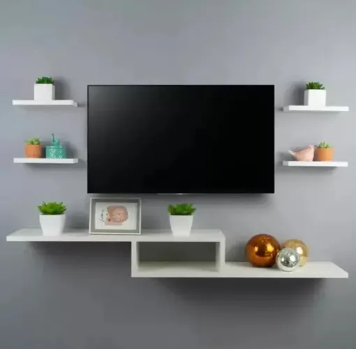 Rack Nicho Suspenso Para Quarto E Sala Com 6 Prateleiras