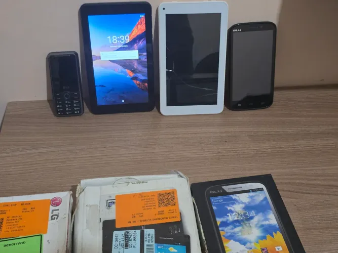 Lote 01 - Celulares e Tablets Leilão