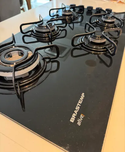 COOKTOP BRASTEMP ATIVE 5 BOCAS A GÁS