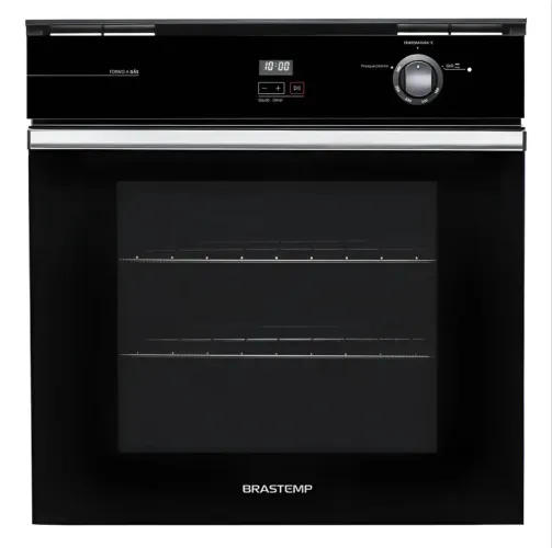 Forno De Embutir A Gás Brastemp 78 Litros Preto Com Grill E 220V