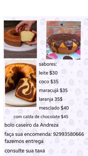 Bolo caseiro simples 