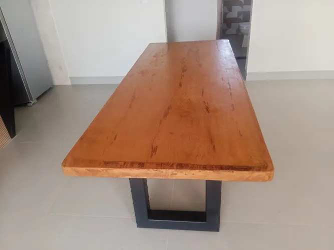Mesa industrial Madeira angelim pedra 2x0.80 