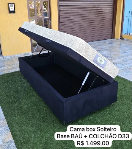 Cama Box Solteiro D33 NOVA - ENTREGAMOS