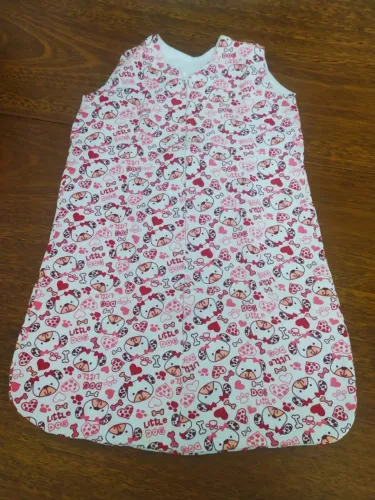 Saco De Dormir Rosa Para Bebê Com Zíper