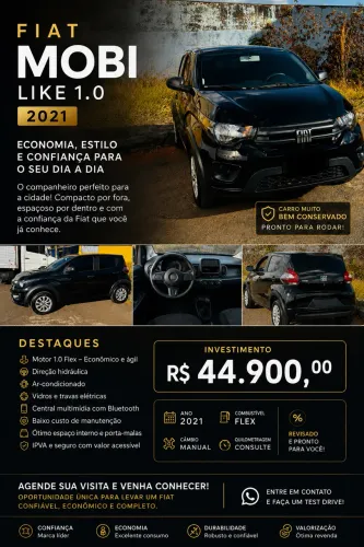 Fiat Mobi Like 1.0 Fire Flex 5P. 2021