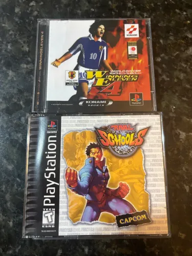 Rival Schools e Winning Eleven 4 prensados ps1