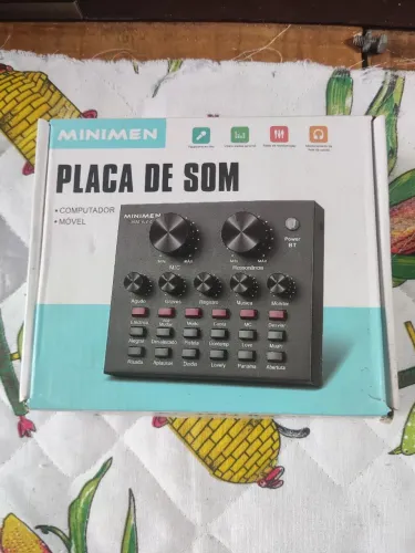 Placa de som pra lives semi novo