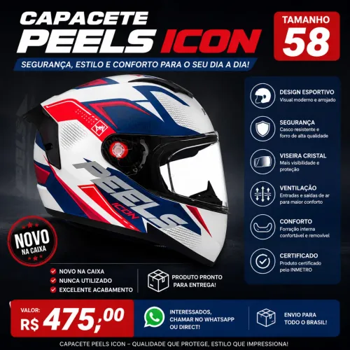 Capacete Peels Novo na caixa