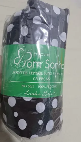 Jogo de lençol casal King Tamanho 2,90 por 2,80 produto novo 100 % algodão