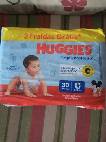 Fralda Huggies tripla proteção G 30u