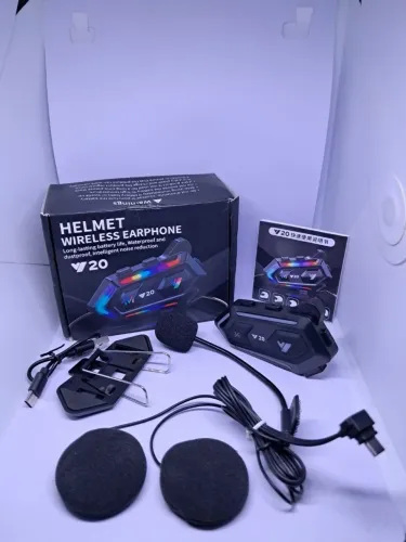Promoção!!! Fone Bluetooth Para Capacete Y20 RGB