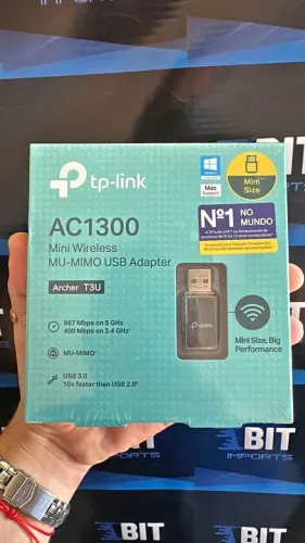 Adaptador USB-WIFI TP-LINK AC1300 | Dual Band 5Ghz | Alta Velocidade | Novo lacrado