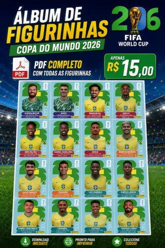 PDF com todas as figurinhas do álbum da Copa do mundo!!