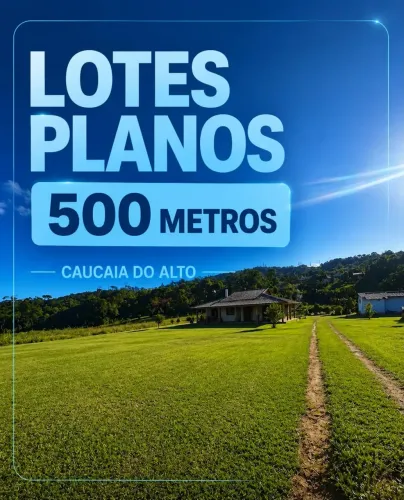 SEU TERRENO EM CAUCAIA DO ALTO-COTIA/SP!