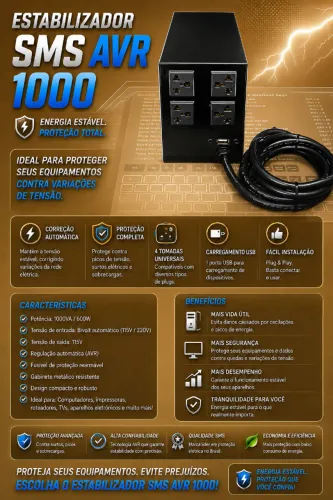 Estabilizador SMS AVR 1000
