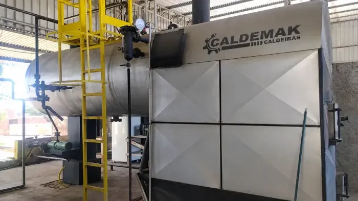 Caldeira Horizontal a Lenha 1 Tonelada Caldemak Nova (2026)