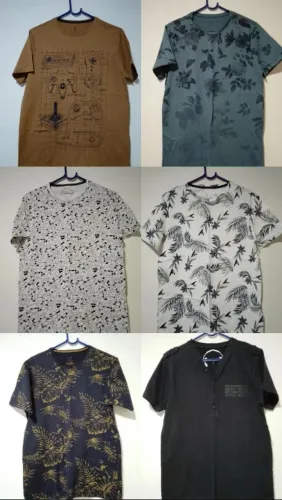 Lote com 6 Camisetas Tamanho P