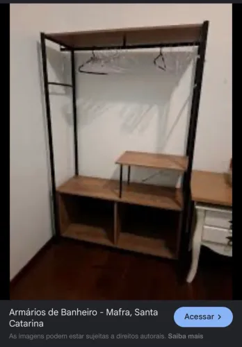 Guarda roupa arara aberto closet usado