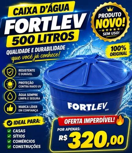 Caixa D?Água Fortlev 500 Litros Nova