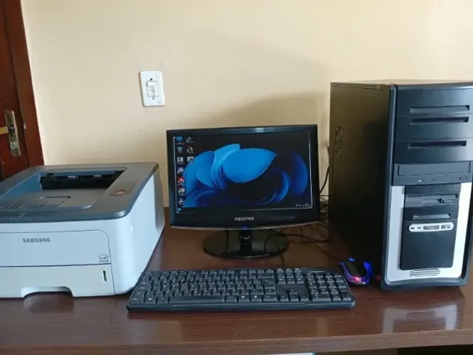 Computador Completo com Monitor e Impressora Laser
