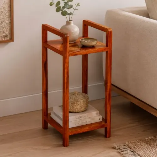 Mesa De Cabeceira Criado Mudo Slim Pinus Maciço Signe