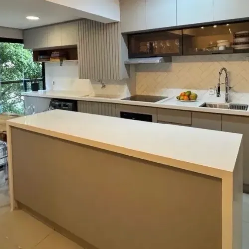 Ilha de Cozinha Planejada 2,10m Completa + Nichos e Espaço Gourmet