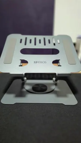Suporte De Mesa Metal Para Notebook E Macbook Gira 360° Grau - Hrebos