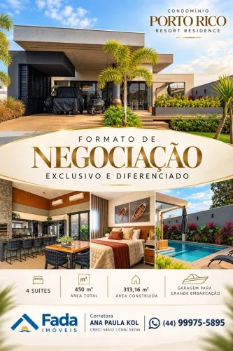 OPORTUNIDADE CASA DE ALTO PADRÃO CONDOMÍNIO PORTO RICO RESORT RESIDENCE