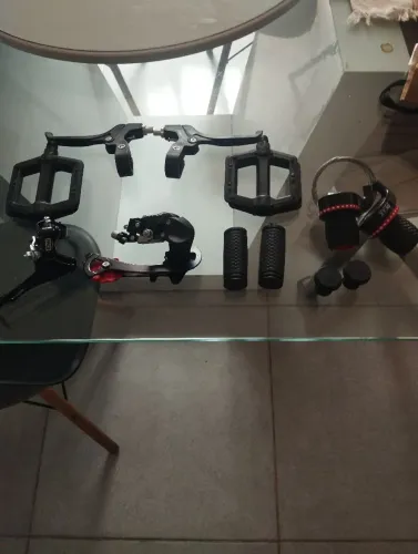 Kit de marcha com pedal manete de freio trocador de marcha pezinho