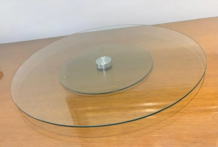 Tábua de vidro giratório