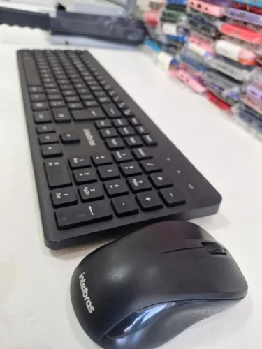 Kit Teclado e Mouse sem Fio Intelbras CSI50 Clique Silencioso