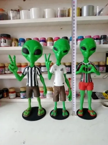 Aliens ET torcedores times futebol personalizado 30cm Impressão 3D