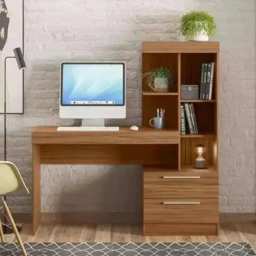 Escrivaninha Office NT 2010 Freijó Trend com 2 Gavetas: Organização e Estilo em Oferta