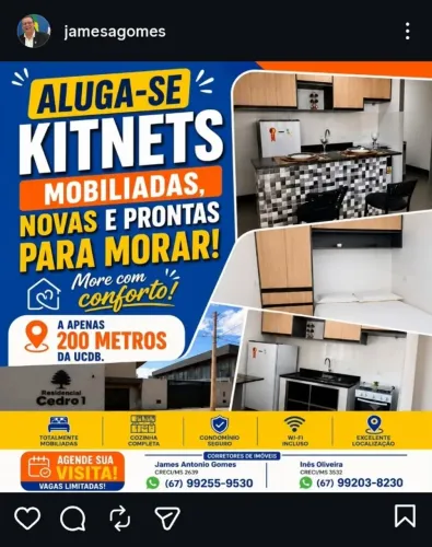 KITNET MOBILIADA | PRÓXIMA À UCDB |