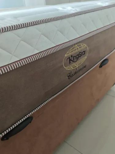 Cama box baú casal com colchão marca King Star