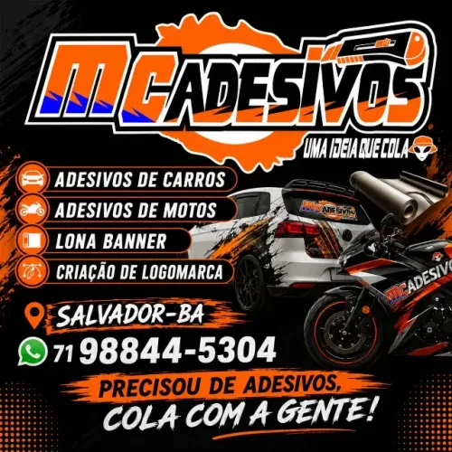 Adesivos de Recorte, Digital, Holografico Banner, Lonas Mc Adesivos Salvador-Ba