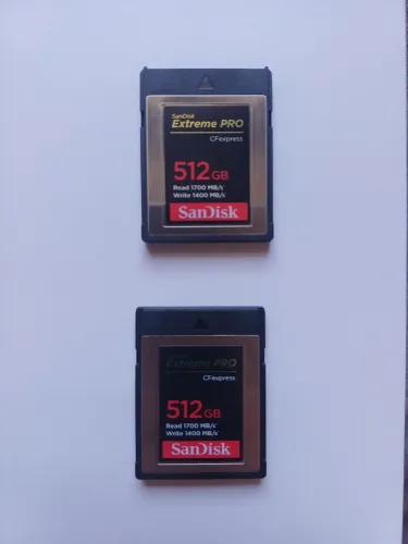 1Cartão de Memória CFexpress SanDisk Extreme PRO 512GB Type B 1700MB/s. valor é por cartão