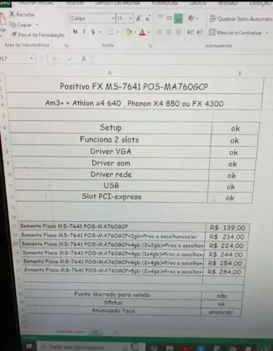 Kit Placa AM3+ FX4300+ou a escolha MB a partir de R$214 veja lista de preços