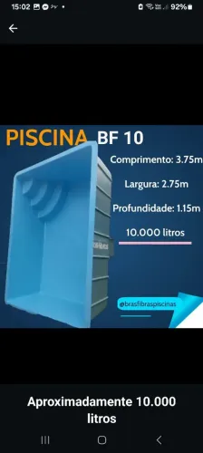 Piscina 10 mil litros