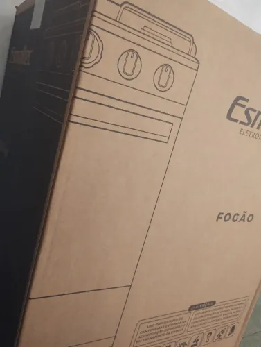 Fogão Esmaltec preto 4 bocas, novo na caixa